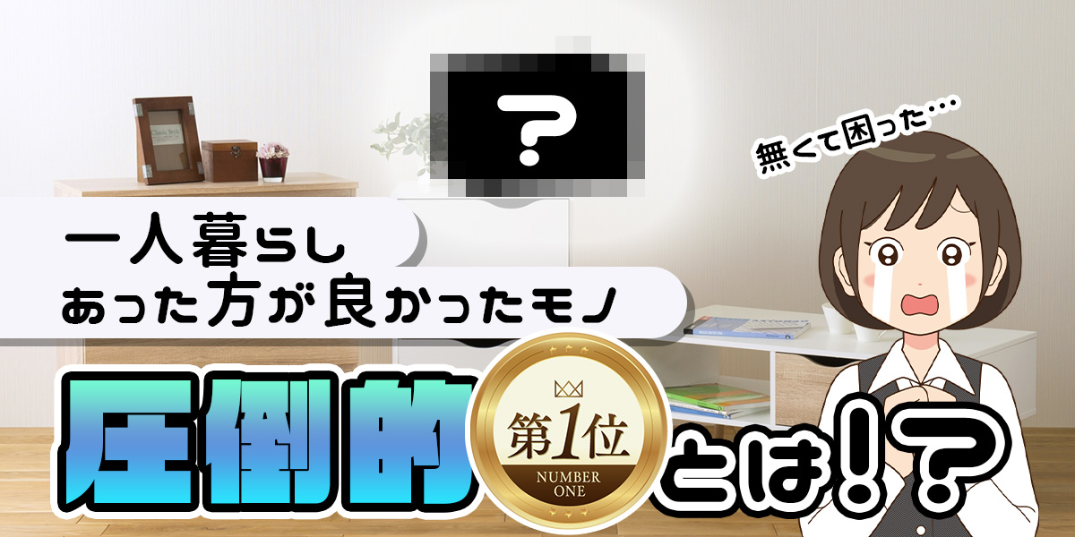 【アンケート調査】一人暮らしで意外と必要だと感じた家電は?のトップ画像