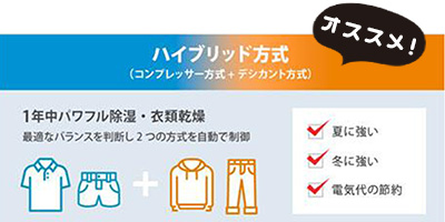 おすすめはハイブリット方式!