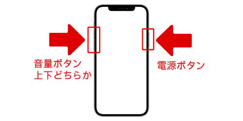 音量ボタン上下どちらかと電源ボタンを同時に長押し